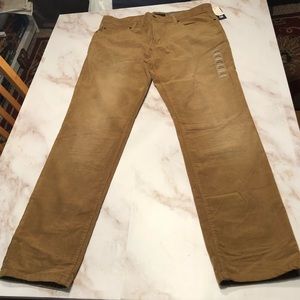 Aeropostale Mens 36/32 Skinny Khaki Corduroy Pants
